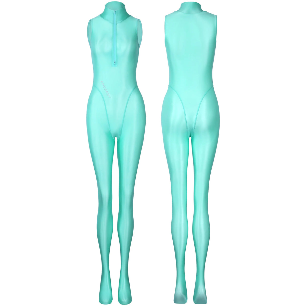 AMORESY 018 Zenithaシリーズ シアー ノースリーブキャットスーツ