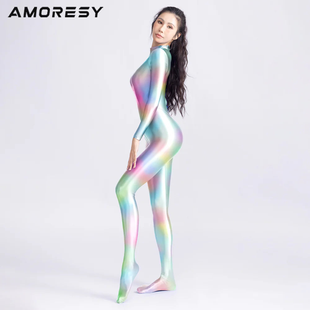 AMORESY 019 Celestia フロントジップキャットスーツ（パターンデザイン）