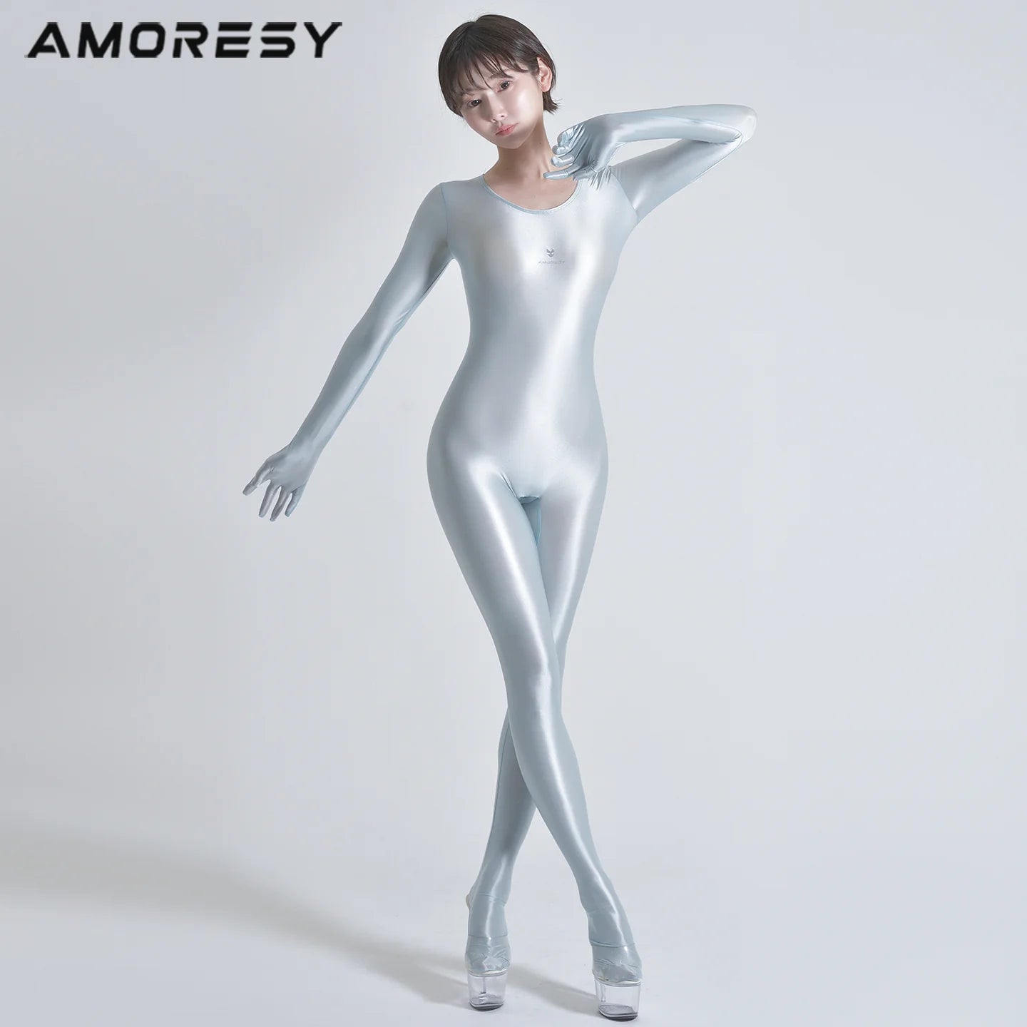 AMORESY 163 Inferna シアー フルボディキャットスーツ（手袋・足付き）