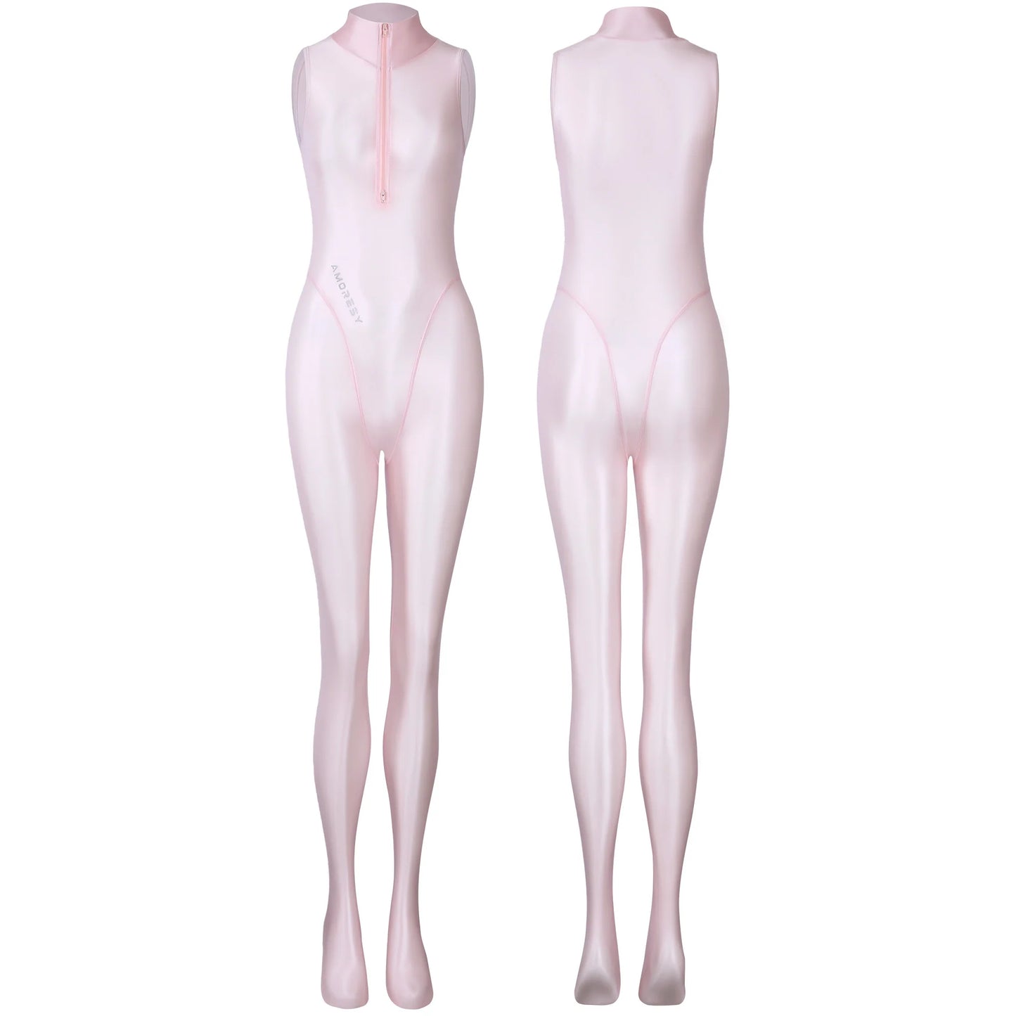 AMORESY 018 Zenithaシリーズ シアー ノースリーブキャットスーツ
