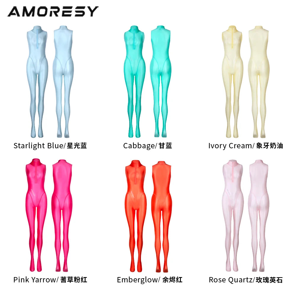 AMORESY 018 Zenithaシリーズ シアー ノースリーブキャットスーツ