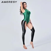 AMORESY 111 Freya フロントジップカットアウトキャットスーツ