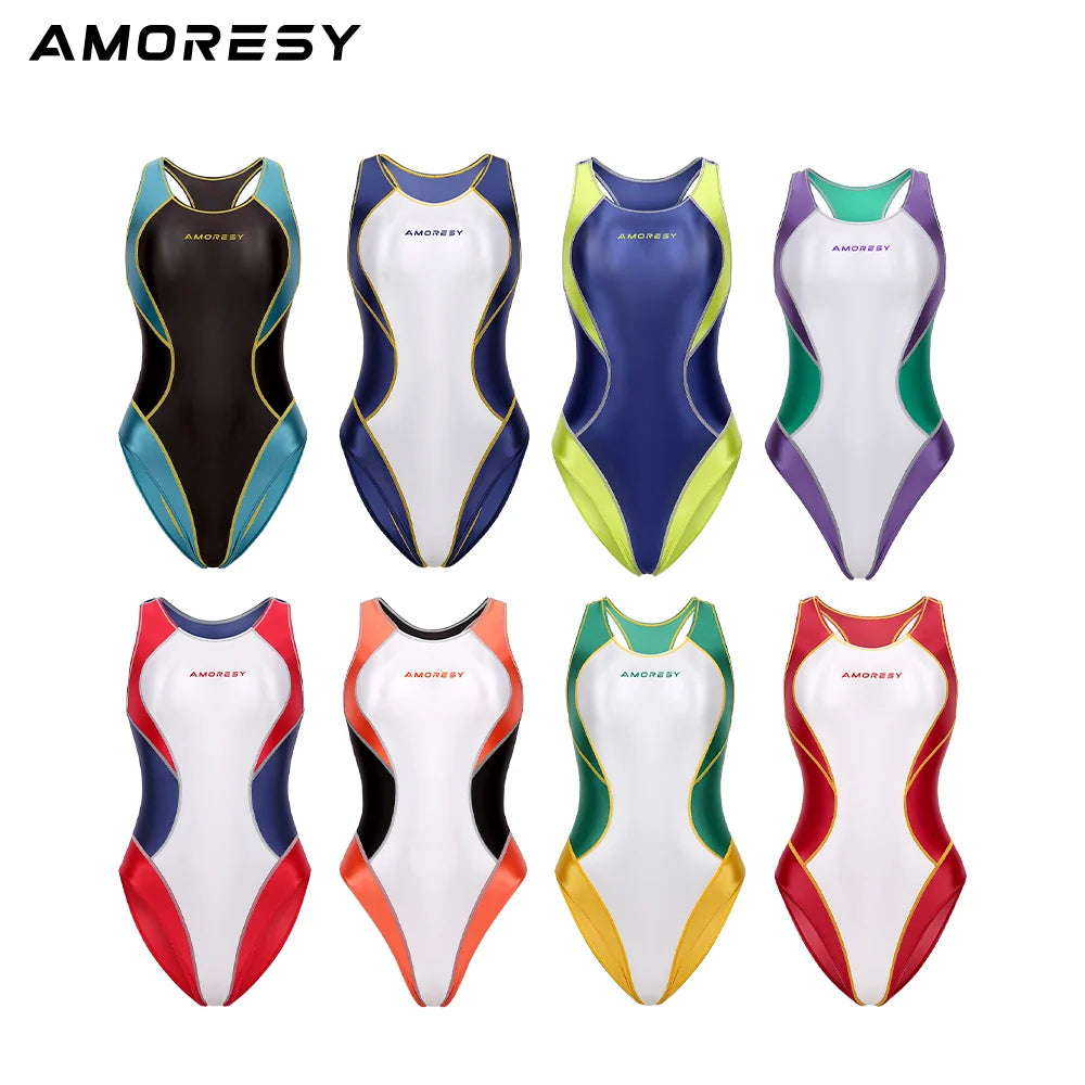 AMORESY 166 Venus バックレス アワーグラス スイムスーツ レオタード
