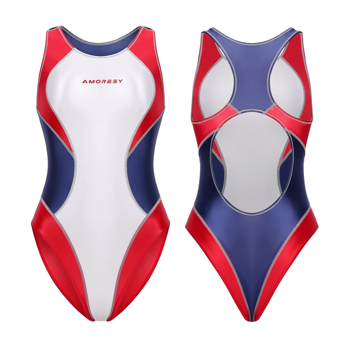 AMORESY 166 Venus バックレス アワーグラス スイムスーツ レオタード