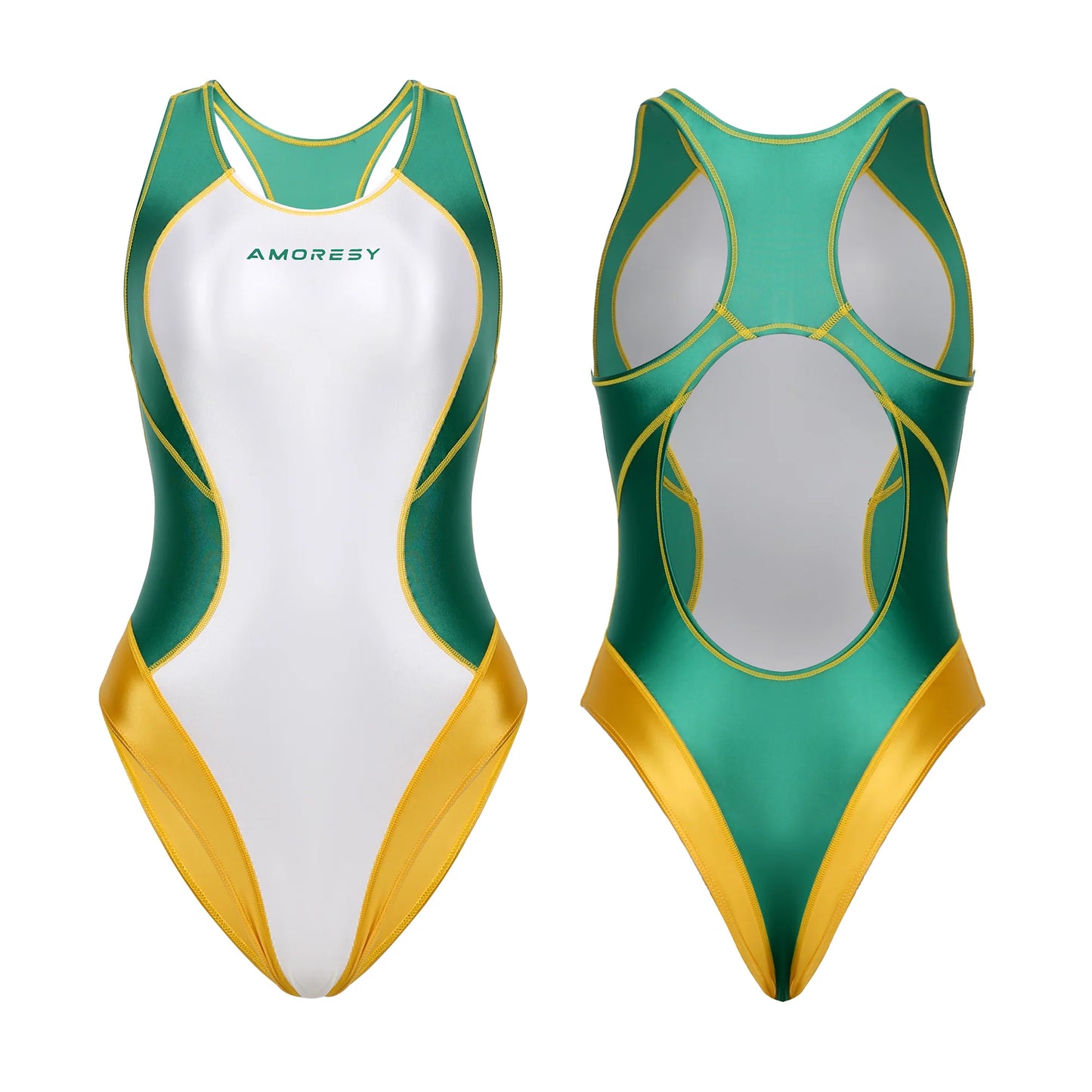 AMORESY 166 Venus バックレス アワーグラス スイムスーツ レオタード