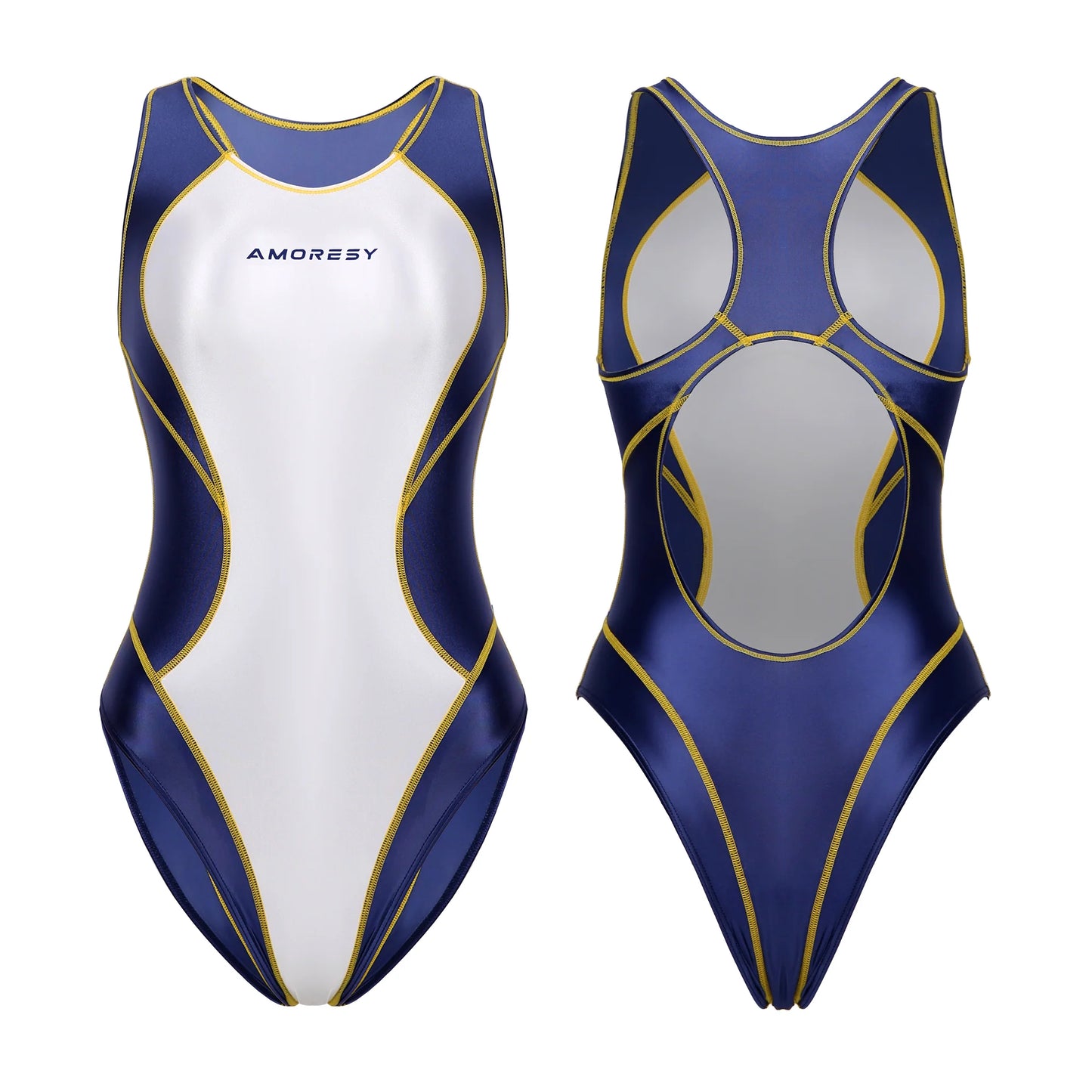 AMORESY 166 Venus バックレス アワーグラス スイムスーツ レオタード