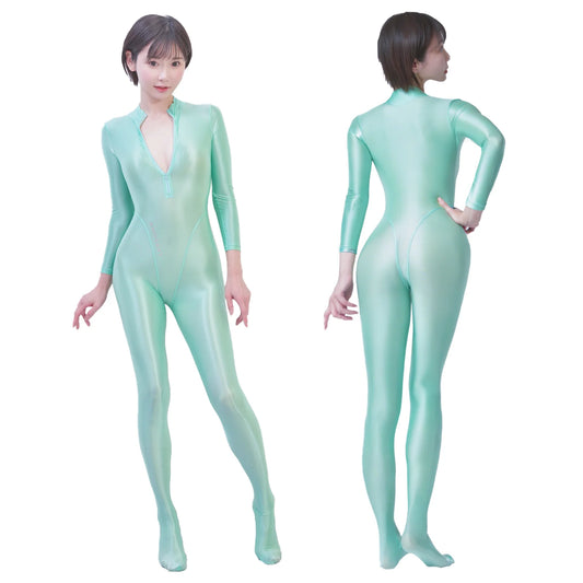 AMORESY 019 Celestia フロントジップキャットスーツ（Sheer）