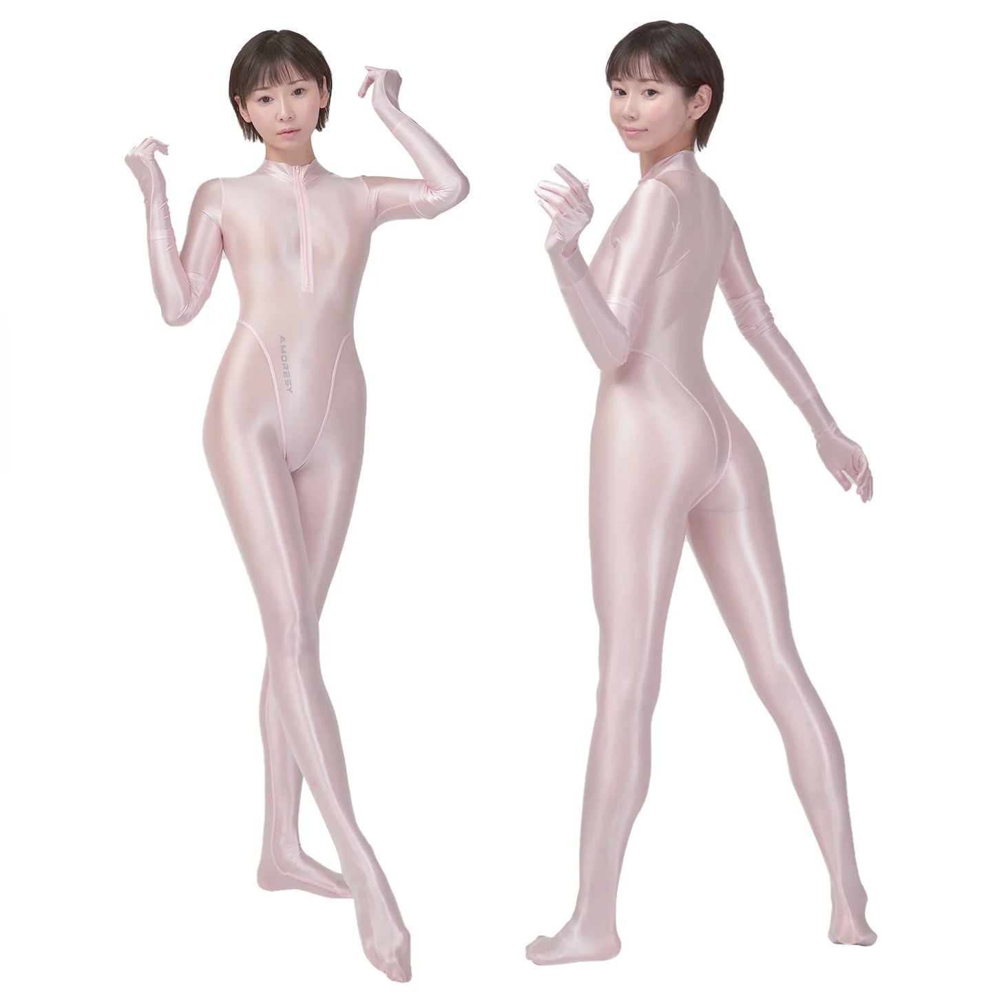 AMORESY 019 Celestia フロントジップキャットスーツ（Sheer）