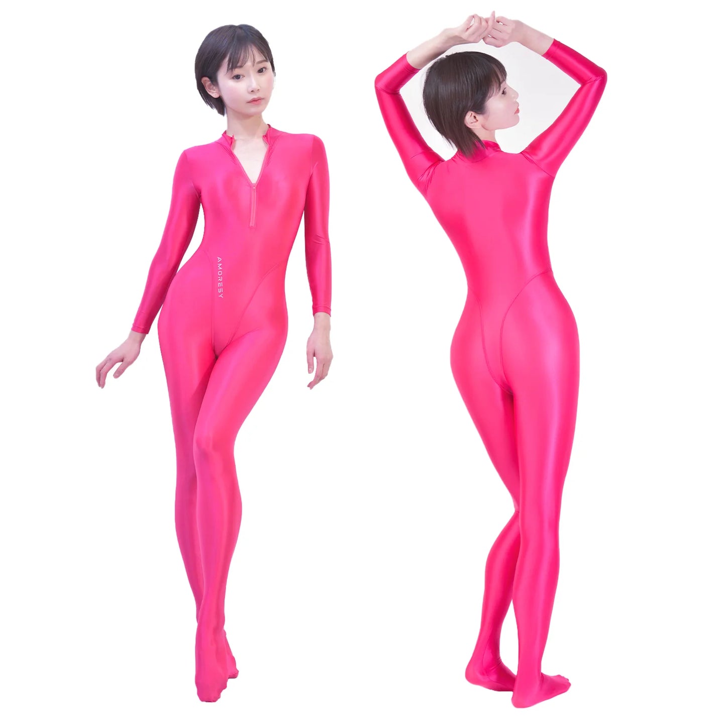 AMORESY 019 Celestia フロントジップキャットスーツ（Sheer）