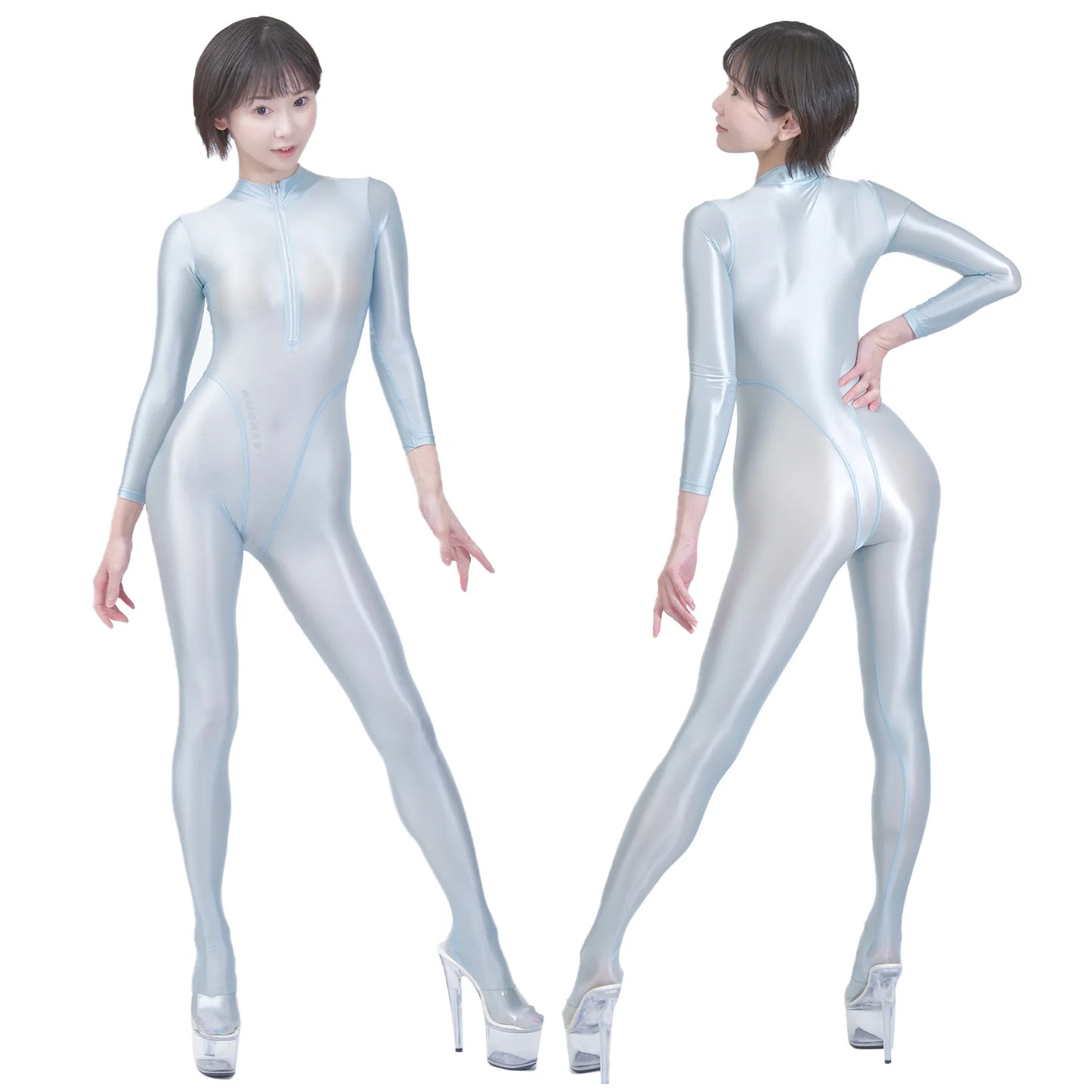 AMORESY 019 Celestia フロントジップキャットスーツ（Sheer）